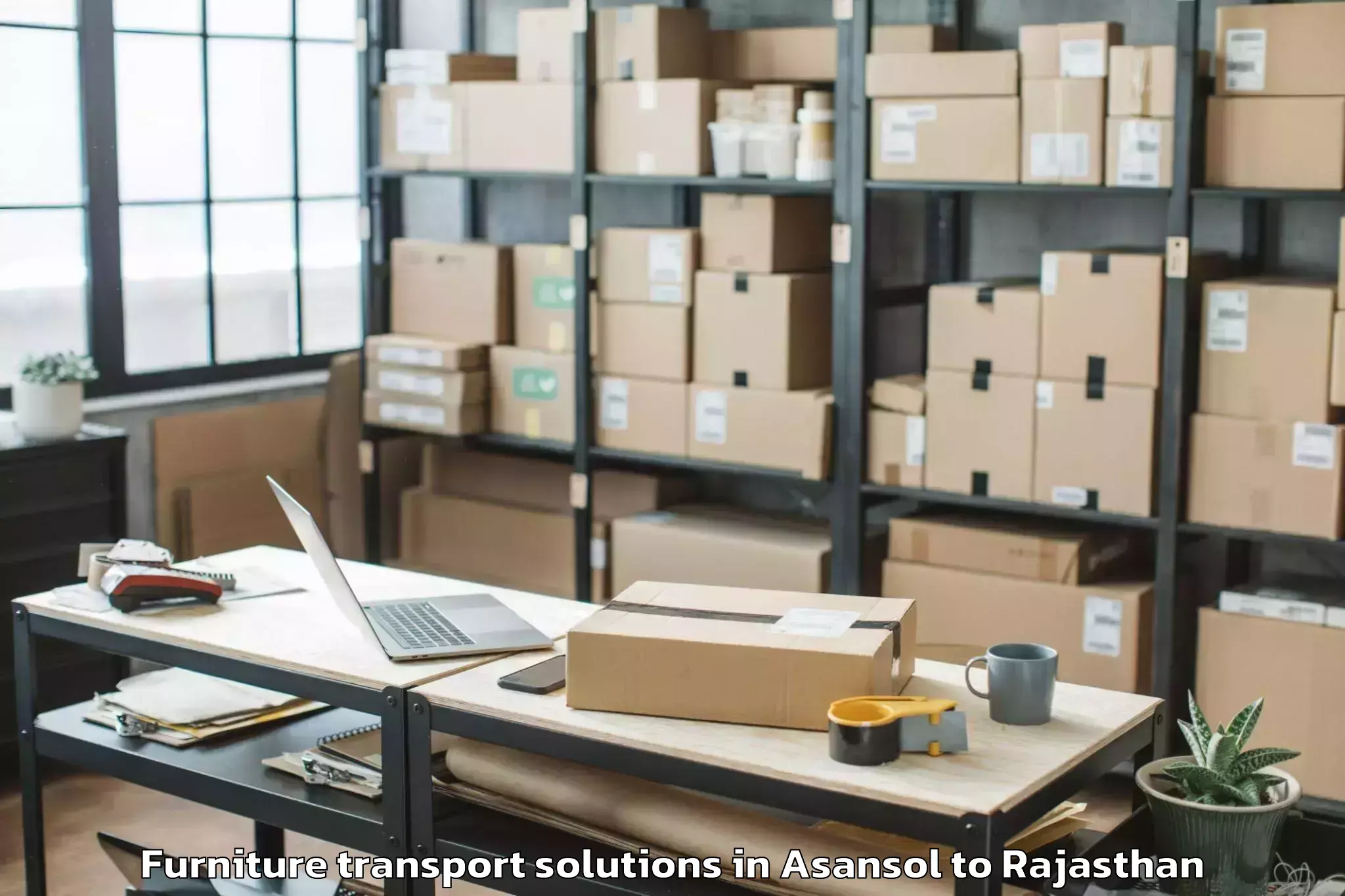 Affordable Asansol to Bikaner Furniture Transport Solutions